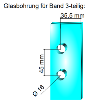 Glastürschloss GTS 25 Komplett Set